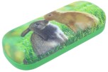 Hartschalen-Brillenetui mit Kaninchen-Baby Motiv inkl. Microfasertuch