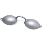 Solariumbrille / UV-Schutzbrille in Silber mit Silikonband