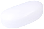 Geräumiges Hartschalen - Brillenetui mit Metallscharnier in einem edlen Weiß
