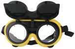 Schutzbrille / Schweißerbrille Schutzstufe 5 in Gelb/Schwarz mit elastischem Kopfband 