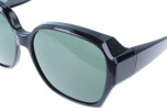 Überbrille / Sonnenbrille aus glänzendem Material mit Sonnenschutz und Polarisation in Schwarz inkl. Etui in Grau mit Leinenoptik