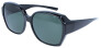 Überbrille / Sonnenbrille aus glänzendem Material mit Sonnenschutz und Polarisation in Schwarz inkl. Etui in Grau mit Leinenoptik
