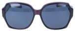 Überbrille / Sonnenbrille aus glänzendem Material mit Sonnenschutz und Polarisation in Lila inkl. Etui in Grau mit Leinenoptik