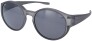 Überbrille / Sonnenbrille im angesagten Design mit 100 % UV-400 Schutz und Polarisation in Grau inkl. grauem Sportetui in Leinenoptik