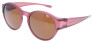 Überbrille / Sonnenbrille im angesagten Design mit 100 % UV-400 Schutz und Polarisation in Bordeaux inkl. rotem Sportetui in Leinenoptik