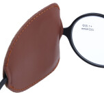 Seitenschutz aus Kunstleder für Brillen in Braun