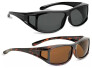 Polarisierende XXL - Überbrille aus Kunststoff - rechteckig, groß - 2 Farben