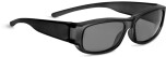 Polarisierende Überbrille aus Kunststoff Schwarz Matt