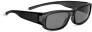Polarisierende Überbrille aus Kunststoff - eckig - in Schwarz / Softtouch