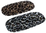 Hartschalenetui LEO mit Fellimitat im Leoparden-Muster